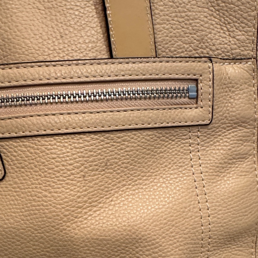 Coach Beige Leather Tote Bag - Picture 2 of 15